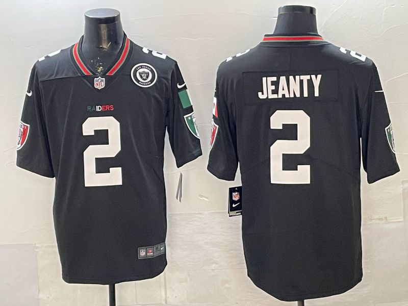 Men 2026 Nike Oakland Raiders #2 Jeanty Black 2th generation Throwback Limited NFL Jersey 003